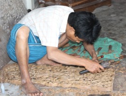 Carving teak in Mandalay.
