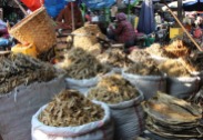 Dried fish in the Mandalay market.